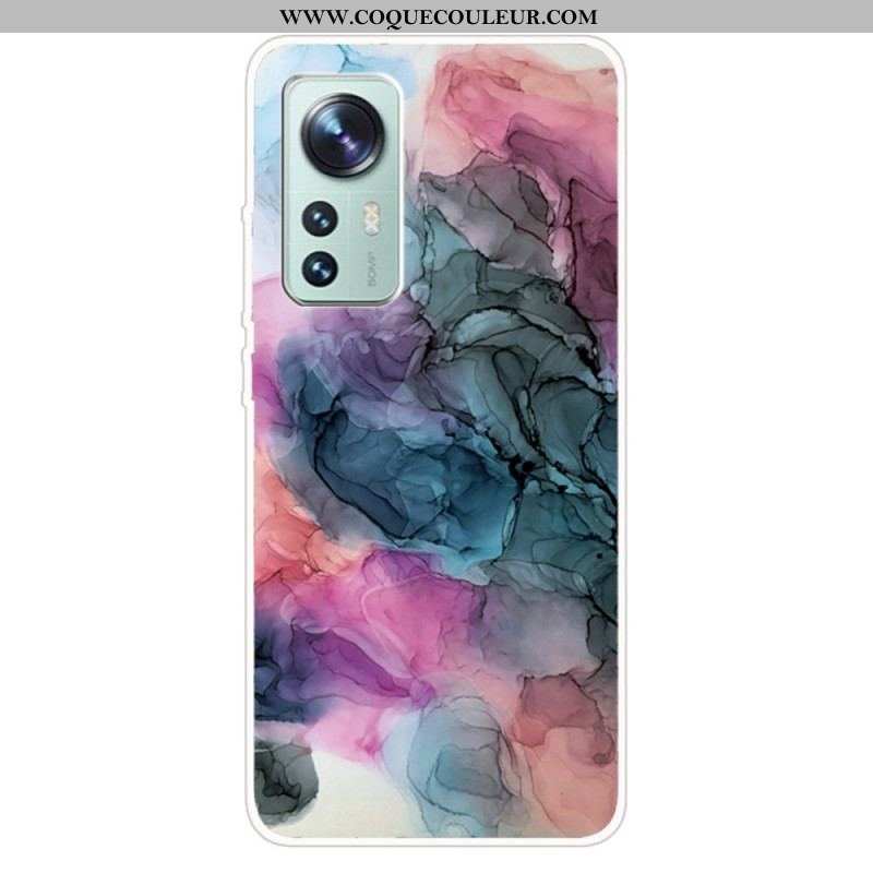 Coque Xiaomi 12 Pro Silicone Marbre Aquarelle