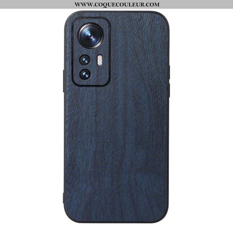 Coque Xiaomi 12 Pro Style Cuir Effet Bois