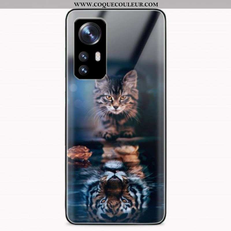 Coque Xiaomi 12 Pro Verre Trempé Chat aux Aguets