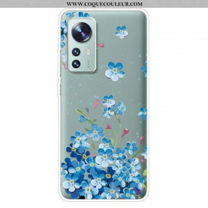 Coque Xiaomi 12 Pro Fleurs Bleus