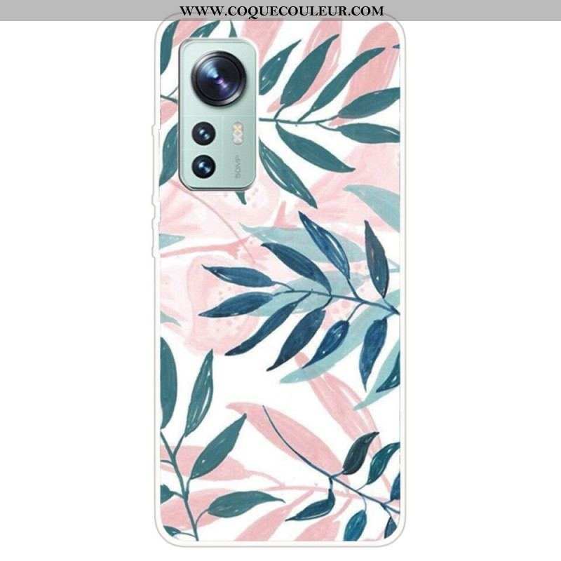 Coque Xiaomi 12 Pro Silicone Feuilles