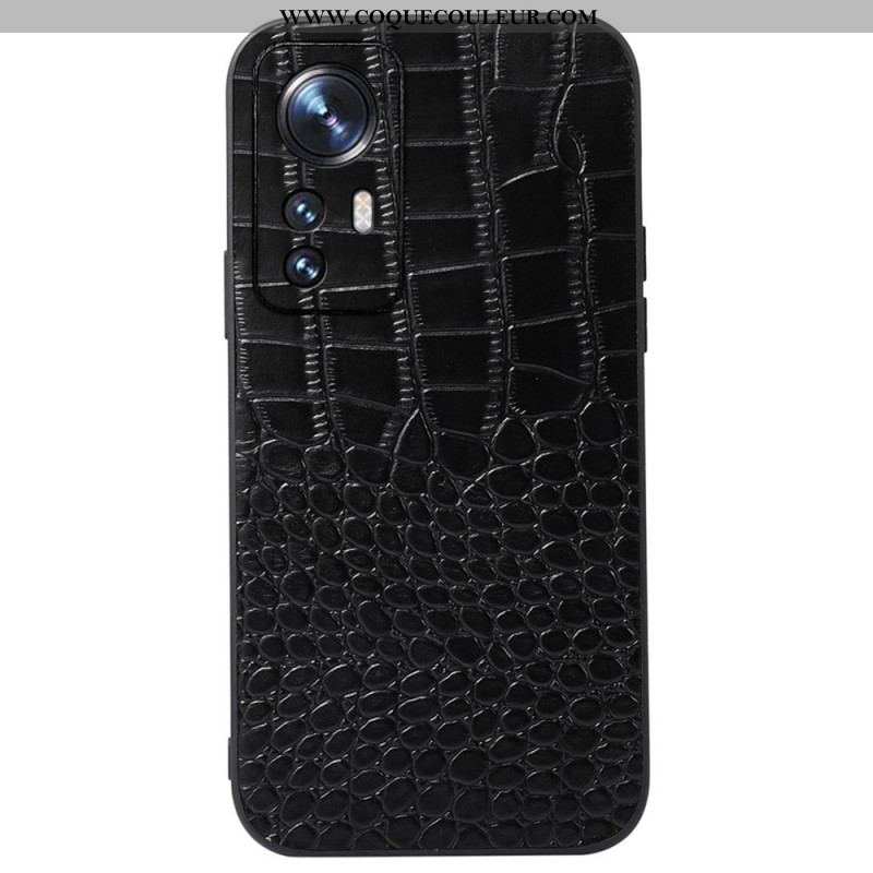 Coque Xiaomi 12 Pro Cuir Effet Peau de Crocodile