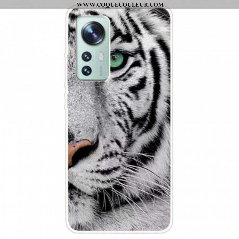 Coque Xiaomi 12 Pro Tigre Blanc