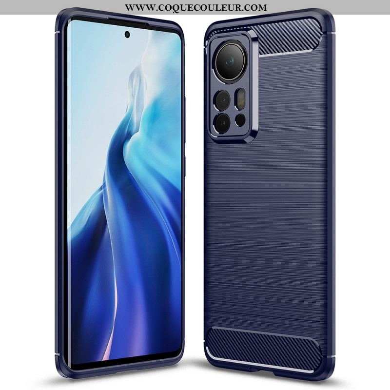 Coque Xiaomi 12 Pro Fibre Carbone Brossée