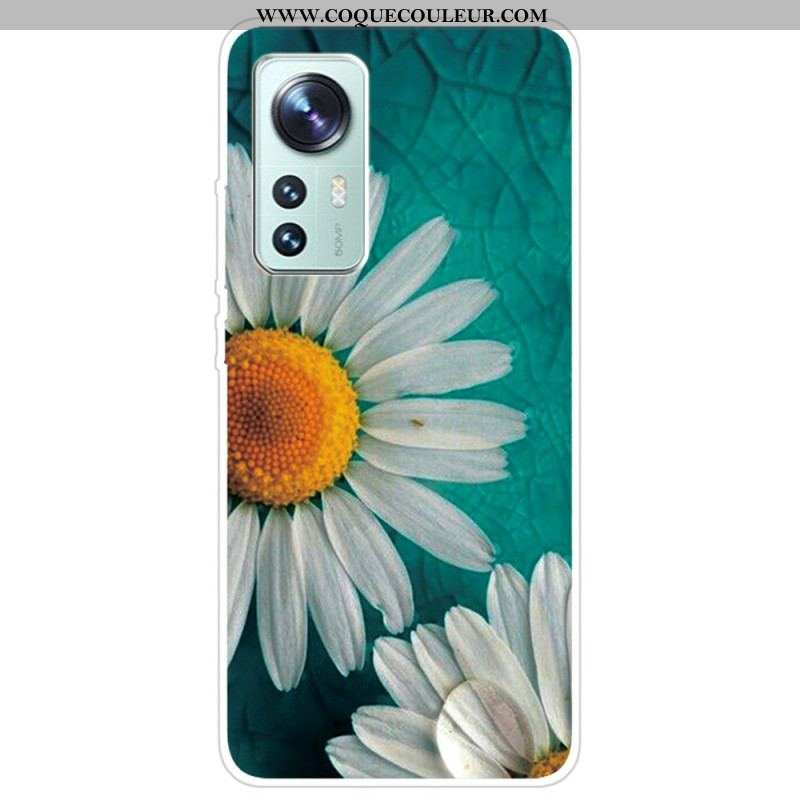 Coque Xiaomi 12 Pro Silicone Florale