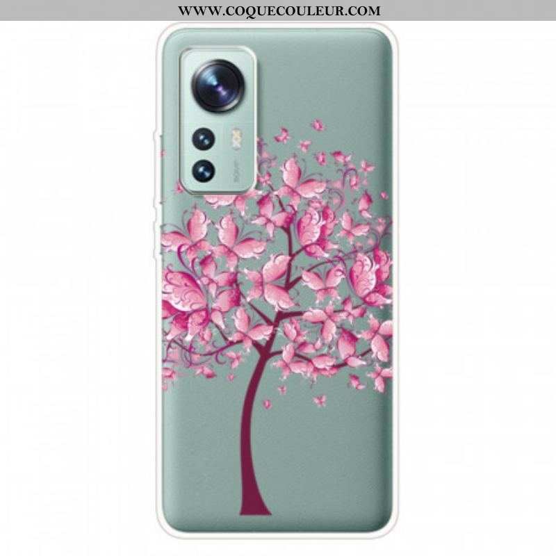 Coque Xiaomi 12 Pro Silicone Arbre Rose