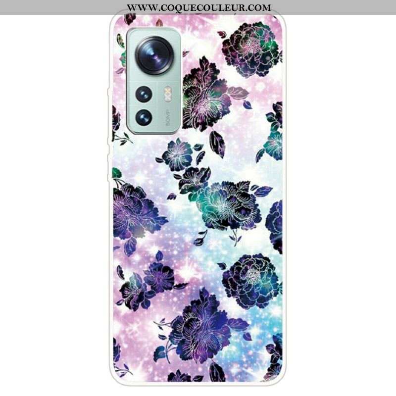 Coque Xiaomi 12 Pro Silicone Déclinaison Florale