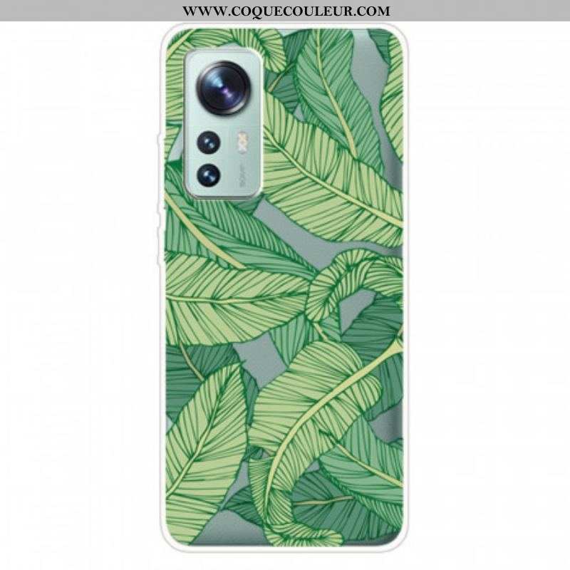 Coque Xiaomi 12 Pro Silicone Feuilles