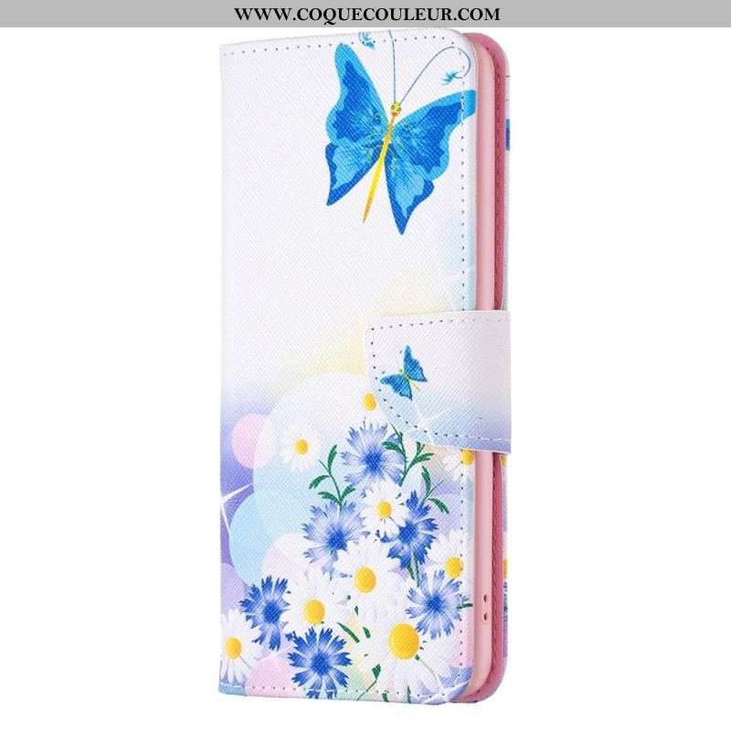 Housse Xiaomi 12T / 12T Pro Papillons et Fleurs Peints