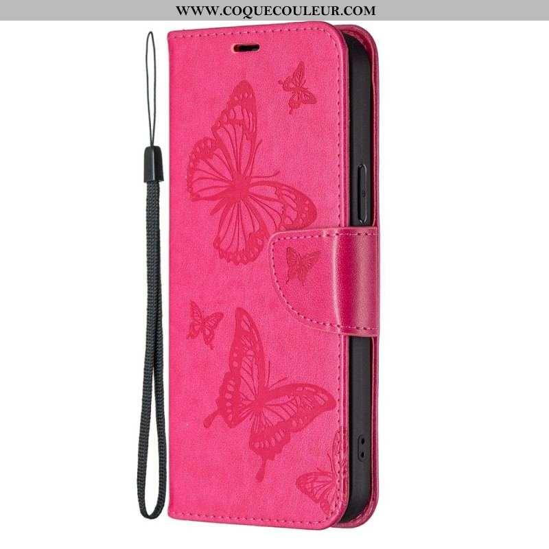 Housse Xiaomi 12T / 12T Pro Papillons à Lanière