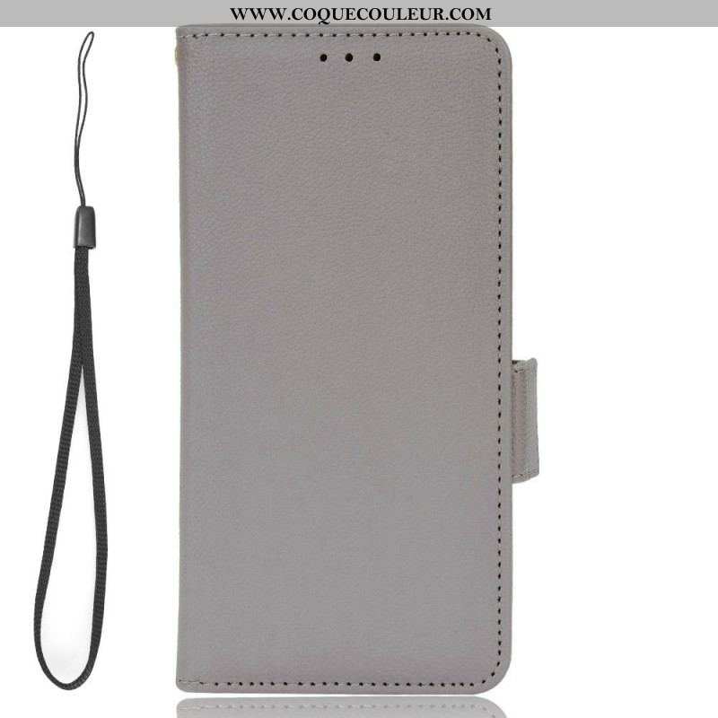 Flip Cover Xiaomi 12T / 12T Pro Effet Cuir avec Lanière