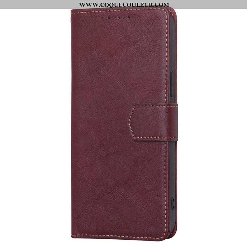 Housse Xiaomi 12T / 12T Pro Effet Cuir Couture