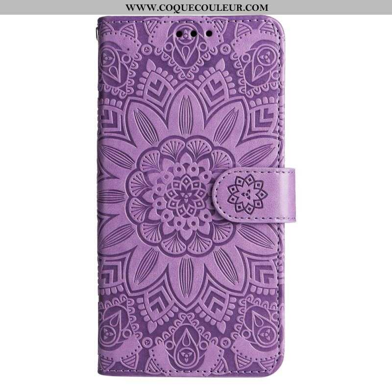 Housse Xiaomi 13 Pro Mandala Soleil avec Lanière