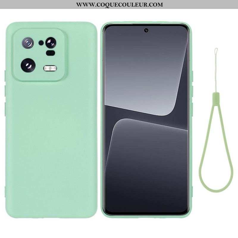 Coque Xiaomi 13 Pro Silicone Liquide avec Lanière