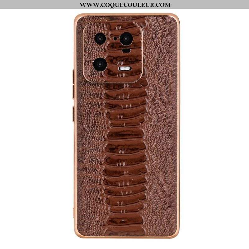 Coque Xiaomi 13 Pro Cuir Véritable Style Crocodile