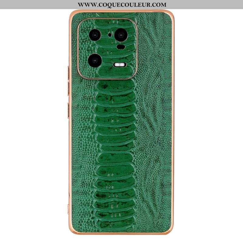 Coque Xiaomi 13 Pro Cuir Véritable Style Crocodile