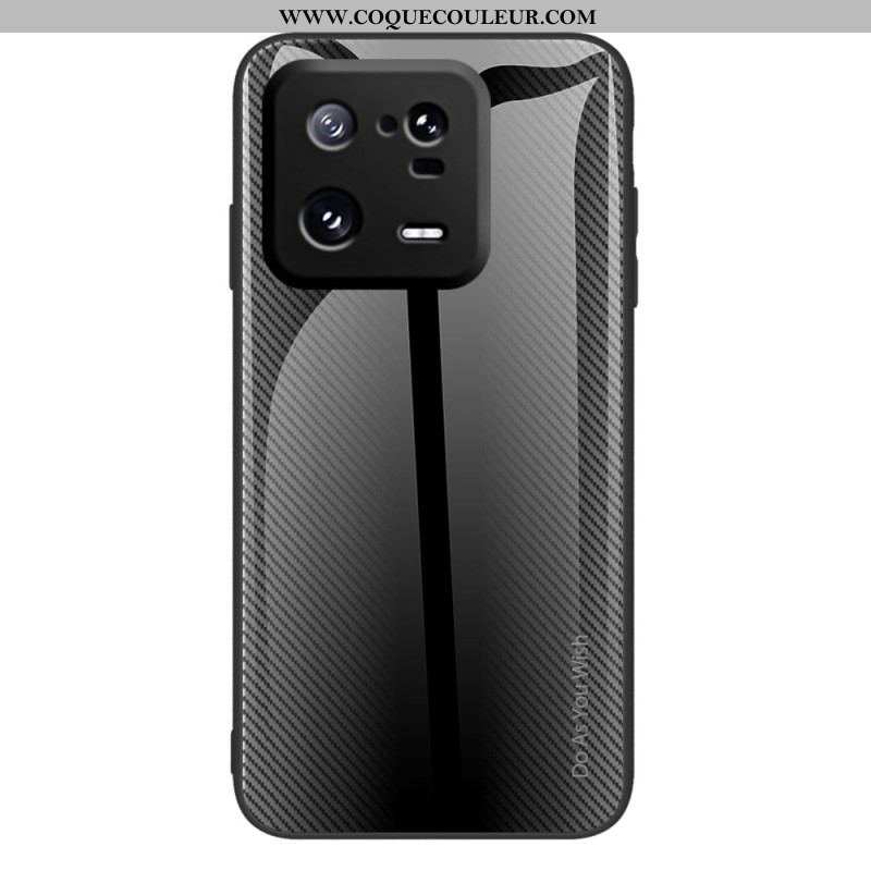 Coque Xiaomi 13 Pro Verre Trempé Fibre Carbone Classique