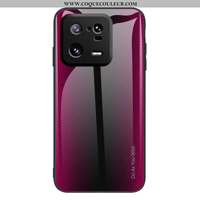 Coque Xiaomi 13 Pro Verre Trempé Fibre Carbone Classique