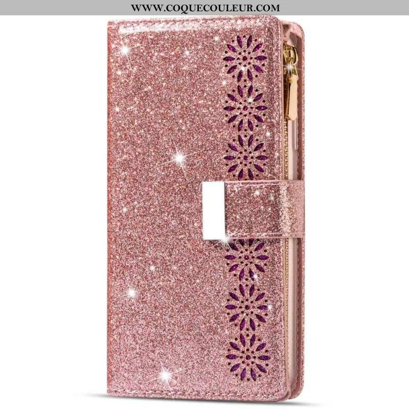 Housse Xiaomi 13 Pro Paillettes Portefeuille Zip