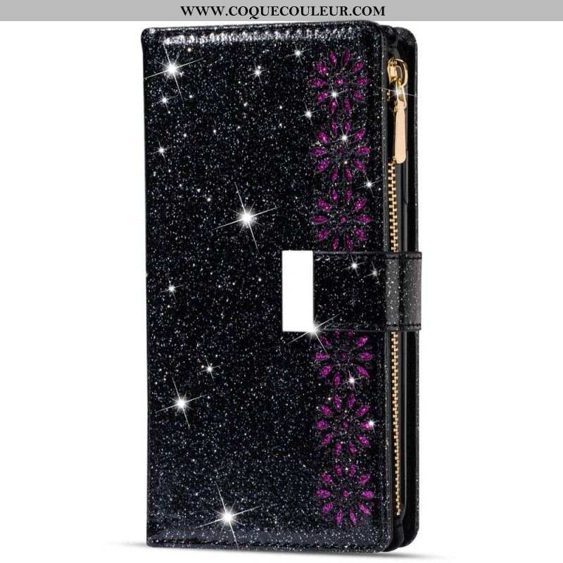 Housse Xiaomi 13 Pro Paillettes Portefeuille Zip