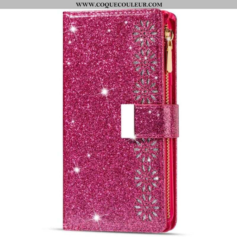 Housse Xiaomi 13 Pro Paillettes Portefeuille Zip