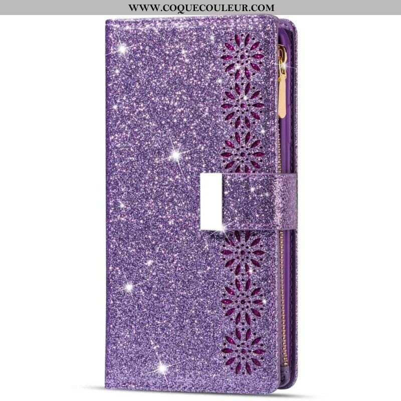 Housse Xiaomi 13 Pro Paillettes Portefeuille Zip