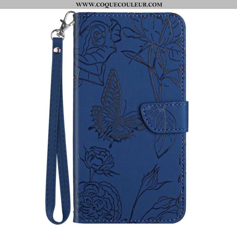 Housse Xiaomi 13 Papillons et Lanière
