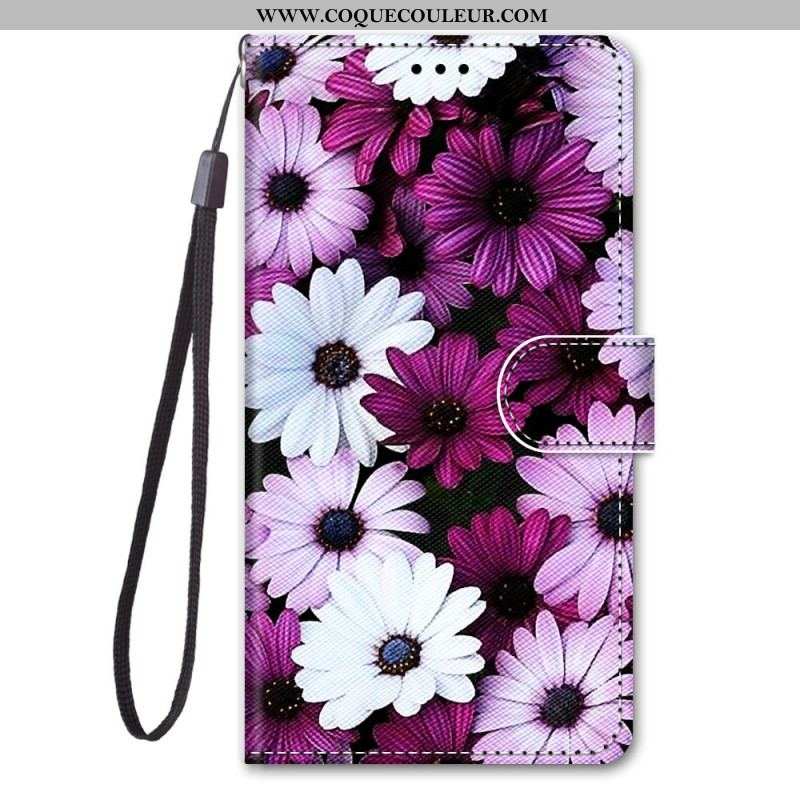 Housse Xiaomi 13 Florale avec Lanière