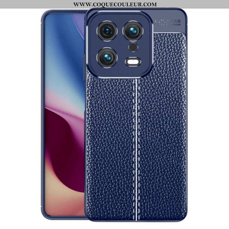 Coque Xiaomi 13 Effet Cuir Litchi Double Line