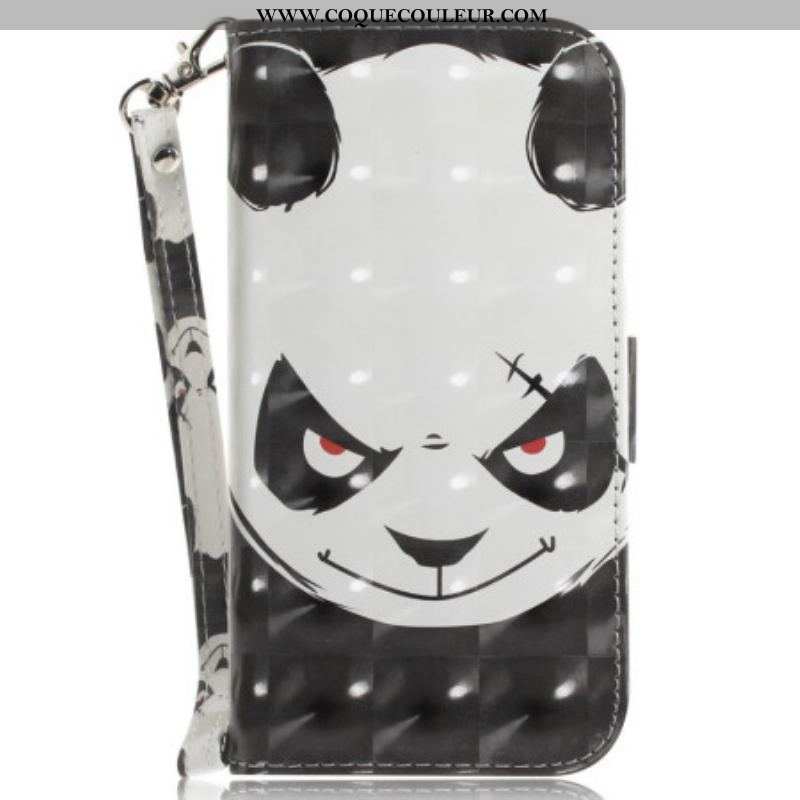 Housse Xiaomi 13 Angry Panda à Lanière