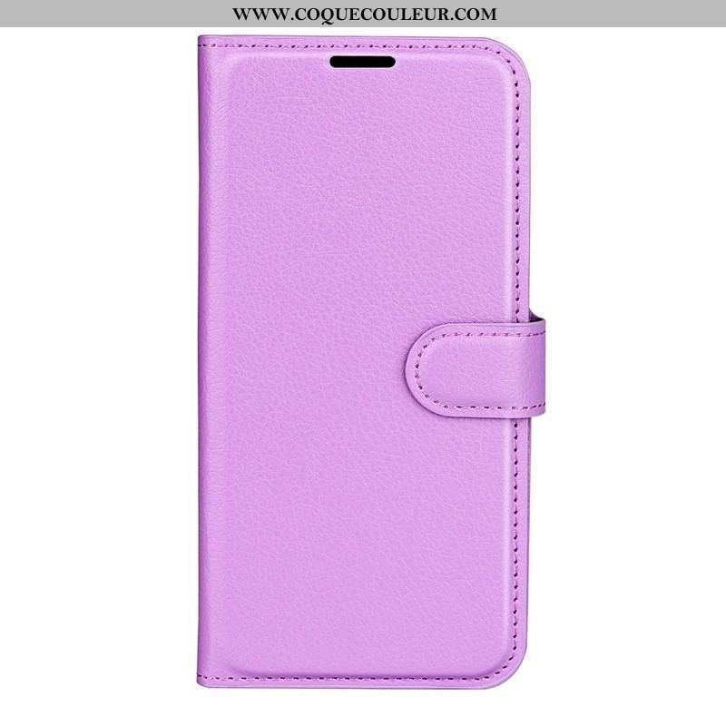 Housse Xiaomi 13 Simili Cuir Litchi Classique