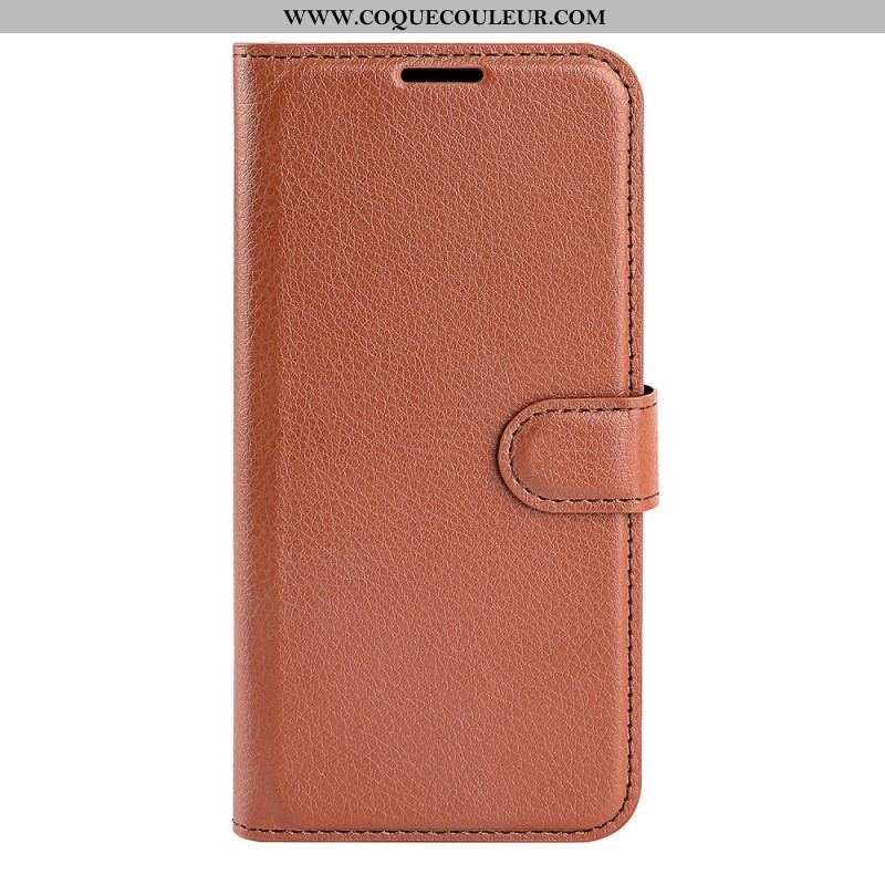 Housse Xiaomi 13 Simili Cuir Litchi Classique