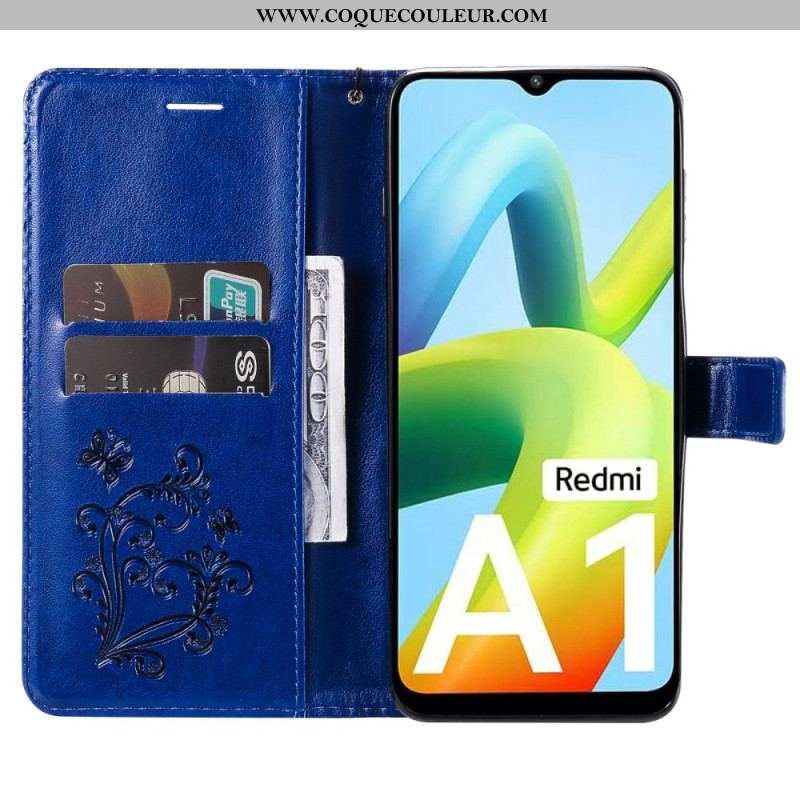 Housse Xiaomi Redmi A1 Papillons Géants à Lanière