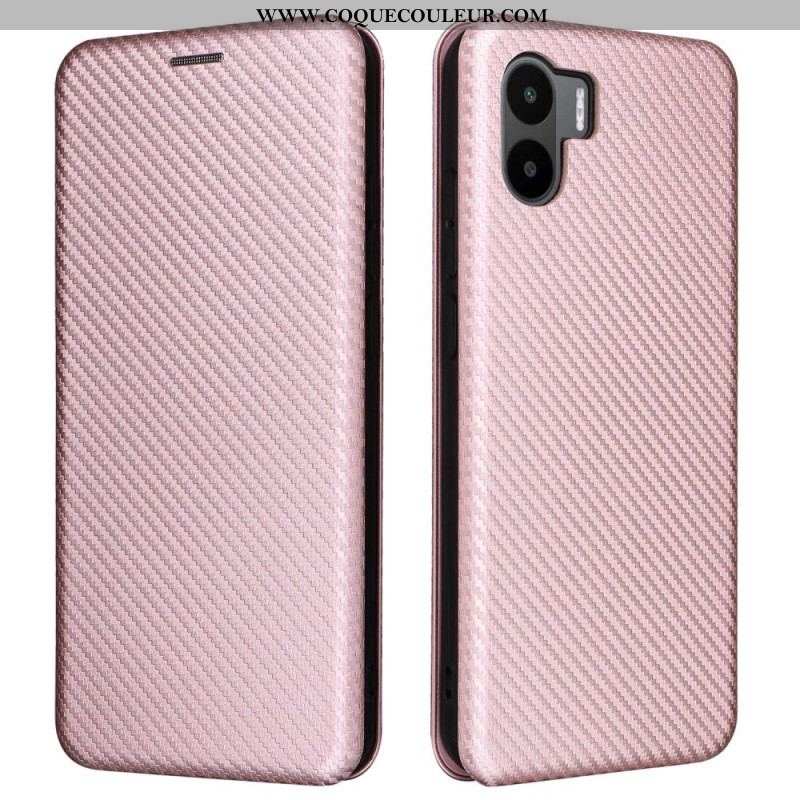 Flip Cover Xiaomi Redmi A1 Fibre Carbone