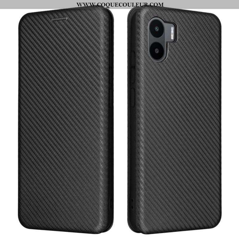 Flip Cover Xiaomi Redmi A1 Fibre Carbone