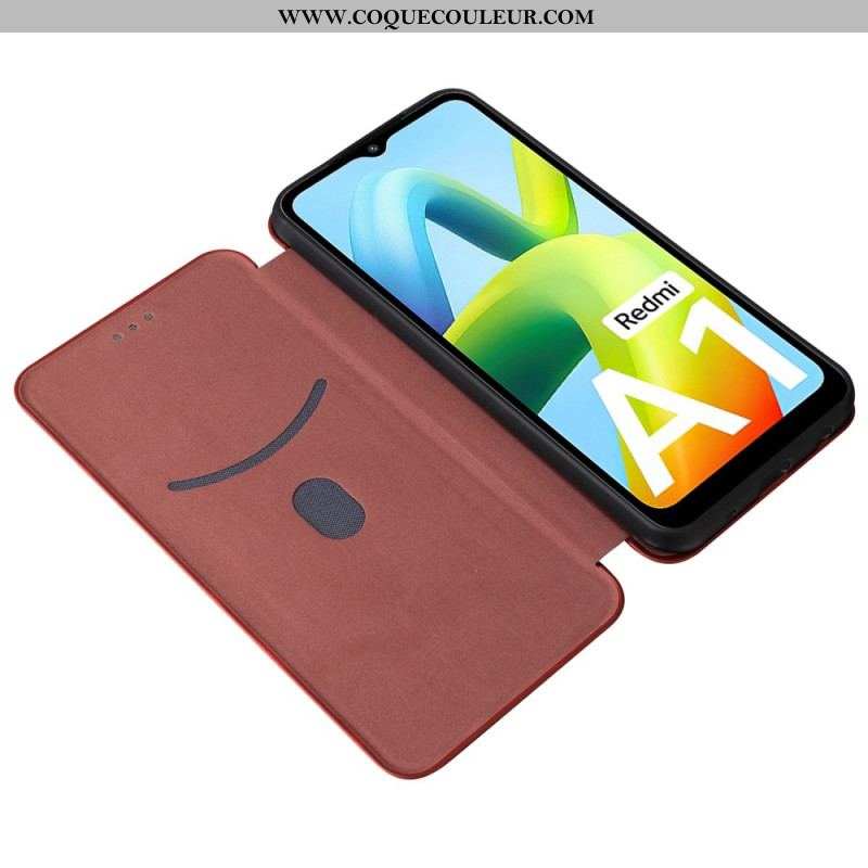 Flip Cover Xiaomi Redmi A1 Fibre Carbone