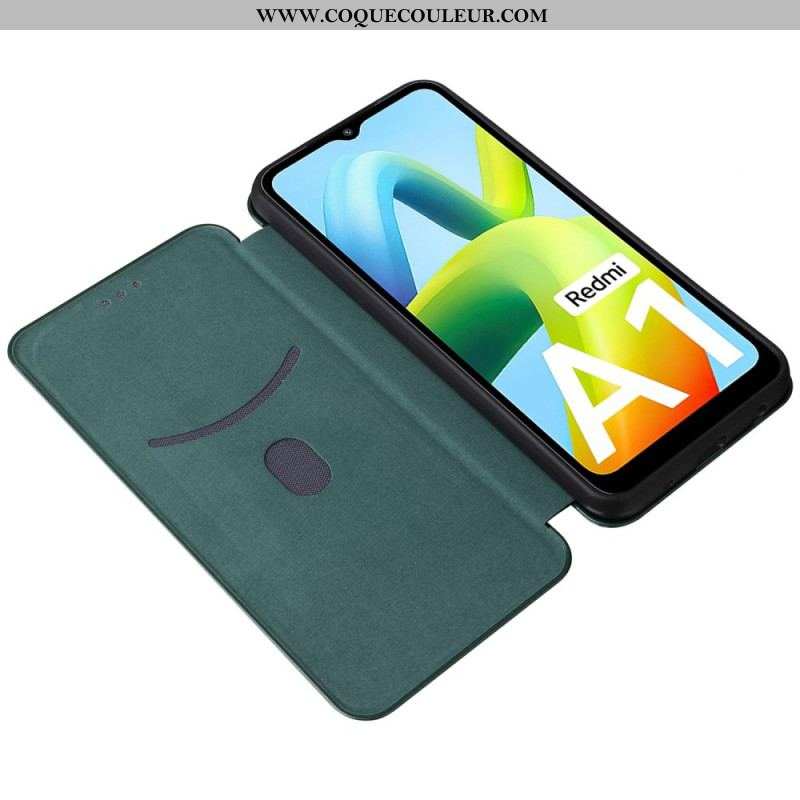 Flip Cover Xiaomi Redmi A1 Fibre Carbone