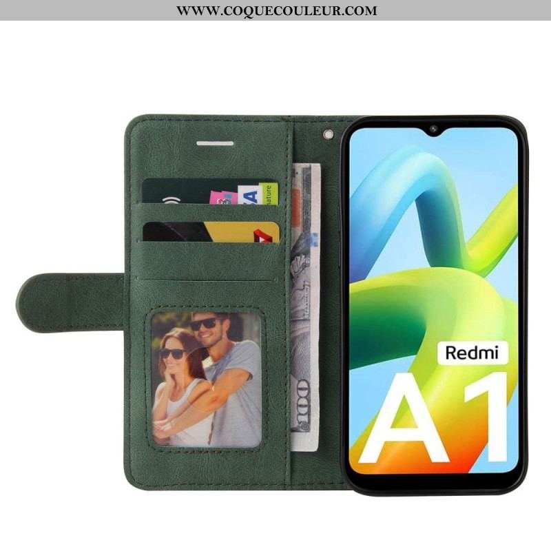 Housse Xiaomi Redmi A1 Simili Cuir Bicolore Signature