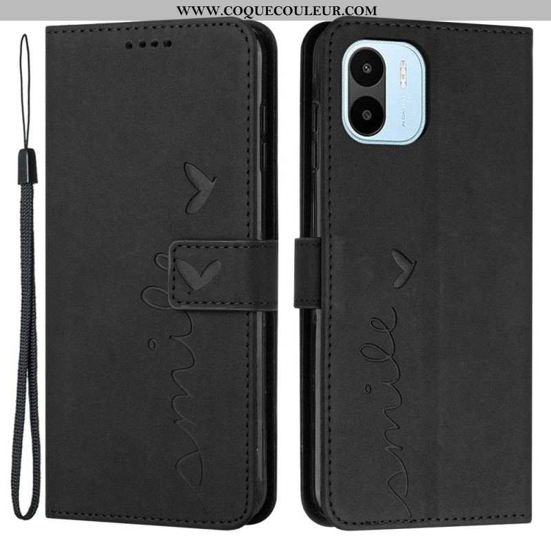 Housse Xiaomi Redmi A1 Smile avec Lanière