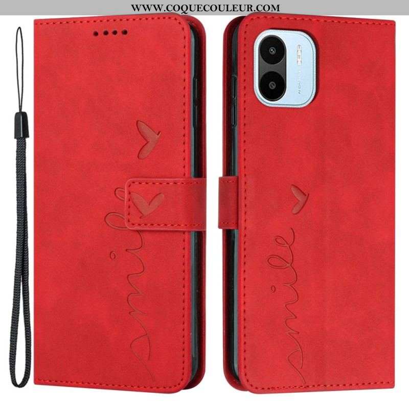 Housse Xiaomi Redmi A1 Smile avec Lanière