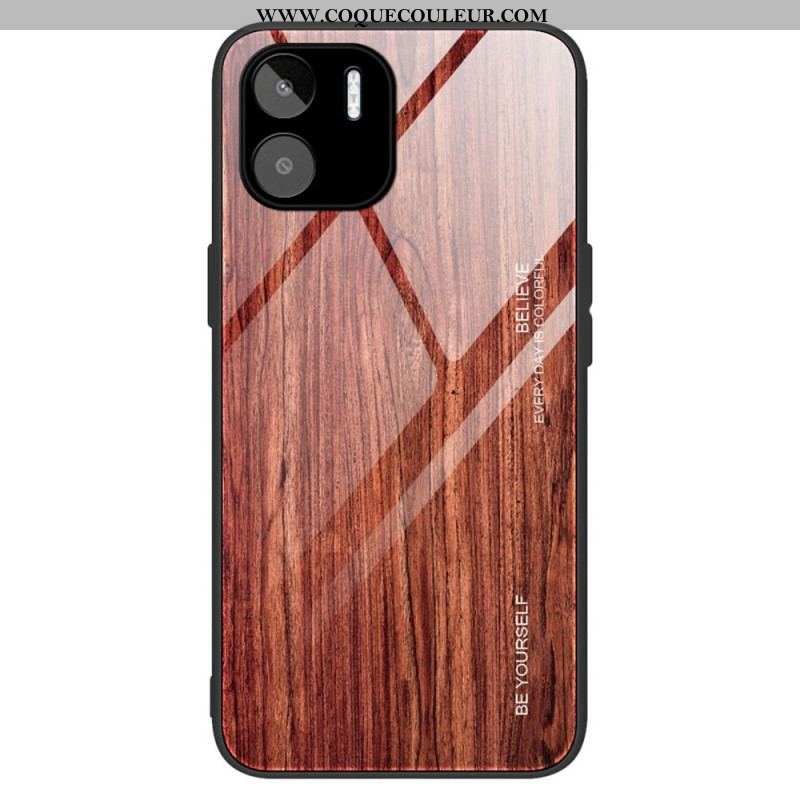 Coque Xiaomi Redmi A1 Verre Trempé Design Bois