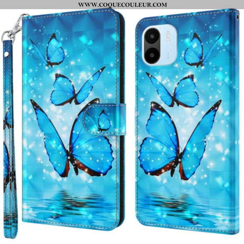 Housse Xiaomi Redmi A1 Papillons Bleus Volants