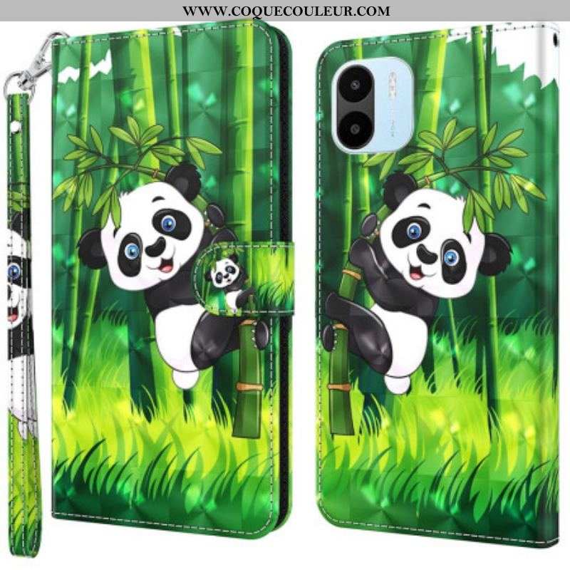 Housse Xiaomi Redmi A1 Panda et Bambou