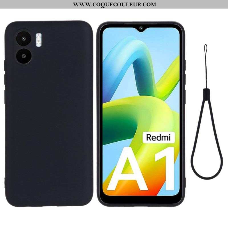 Coque Xiaomi Redmi A1 Silicone Liquide à Lanière