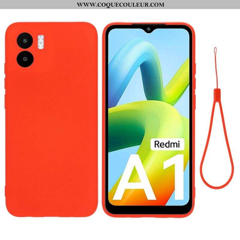 Coque Xiaomi Redmi A1 Silicone Liquide à Lanière