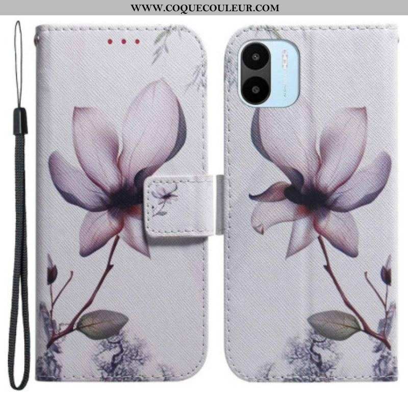 Housse Xiaomi Redmi A1 Fleur Vieux Rose