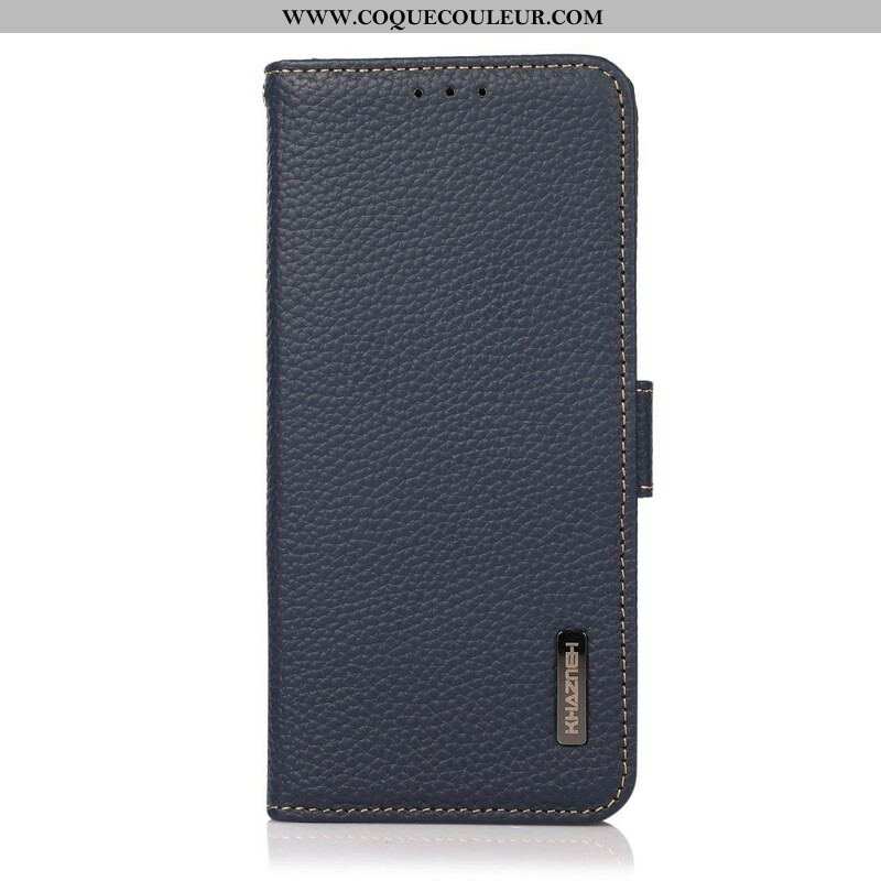 Housse Xiaomi Redmi Note 10/10S/Poco M5s Cuir Litchi KHAZNEH RFID