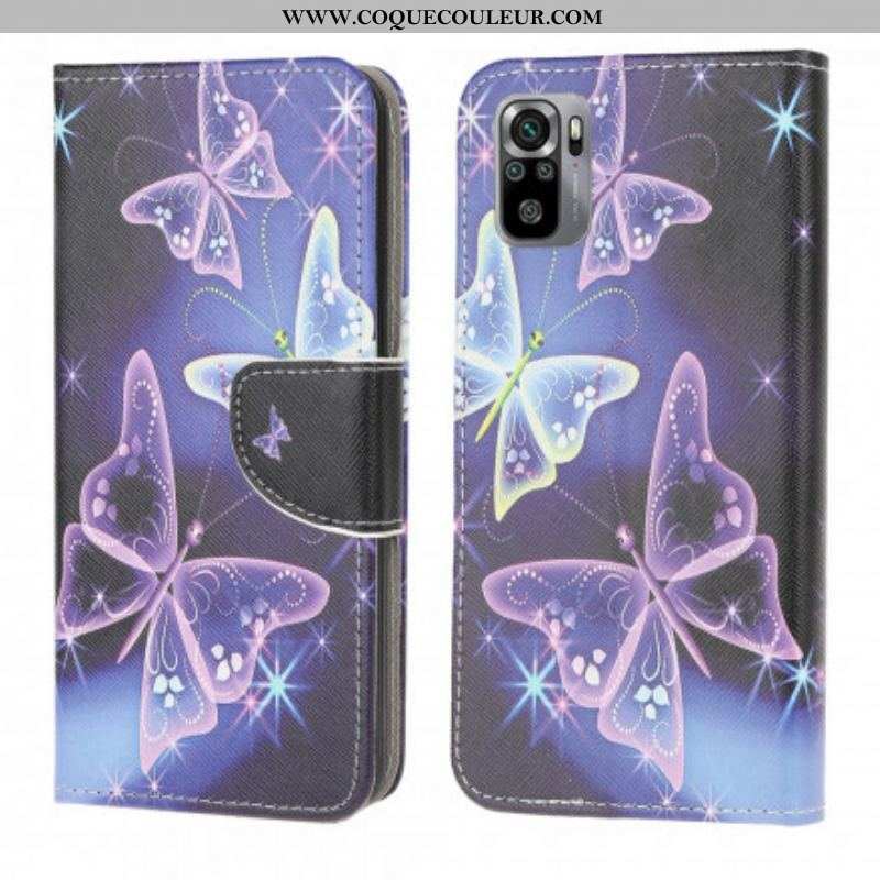 Housse Xiaomi Redmi Note 10/10S/Poco M5s Butterflies