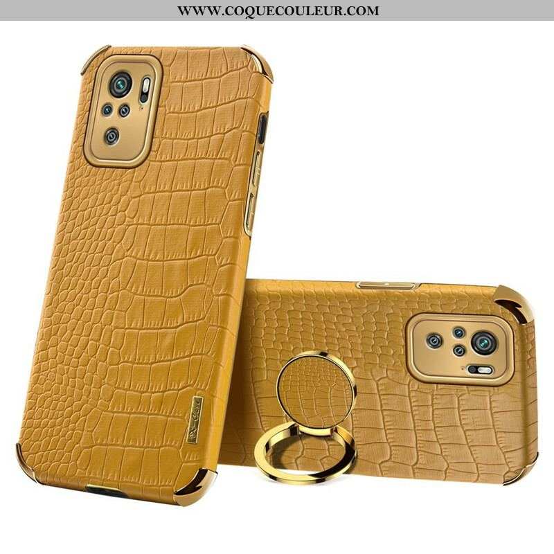 Coque Xiaomi Redmi Note 10/10S/Poco M5s Effet Peau Crocodile