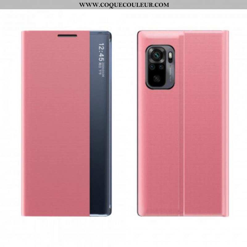 View Cover Xiaomi Redmi Note 10/10S/Poco M5s Simili Cuir Texturé